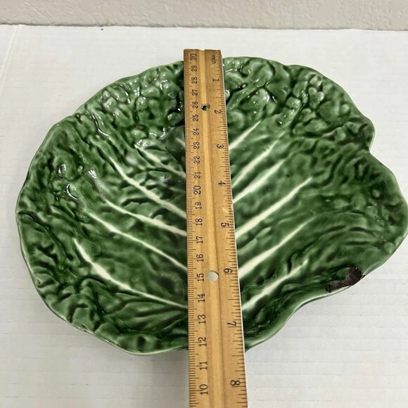 Bordallo Pinheiro Canbage 8” Plate * Chipped - Picture 5 of 6